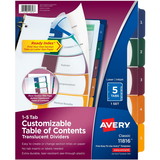 Avery Ready Index Customizable TOC Binder Dividers, AVE11816