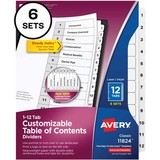 Avery® Ready Index 12-tab Custom TOC Dividers