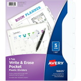 Avery Write & Erase Pocket Plastic Dividers
