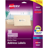 Avery Matte Clear Address Labels - Sure Feed Technology