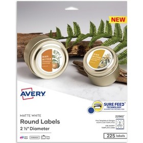 Avery&#174; Matte White Sure Feed Labels