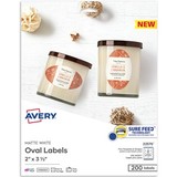 Avery® Printable Blank Oval Labels, 22570, 3-5/16