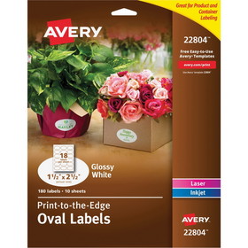 Avery Glossy White Labels - Sure Feed Technology