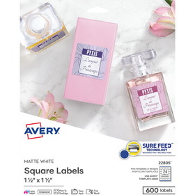 Avery Print-to-the-Edge Easy Peel Square Labels