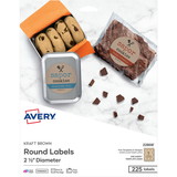 Avery Print-To-The-Edge Kraft Brown Labels