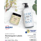 Avery Glossy Clear Labels -Sure Feed Technology