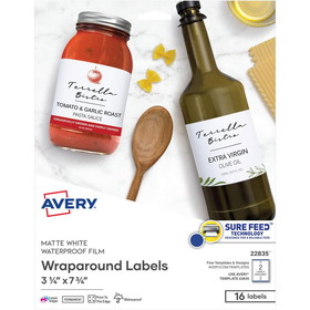 Avery Durable Water-resistant Wraparound Labels, AVE22835