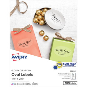 Avery Sure Feed Glossy Labels, AVE22854