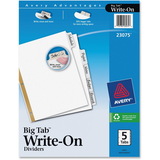 Avery Big Tab Eraseable Write-On Dividers, AVE23-075