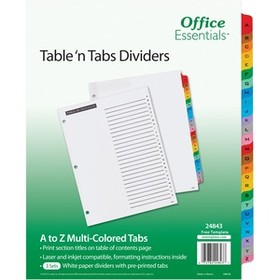 Avery&#174; Table 'n Tabs Multicolored Tab A-Z Dividers