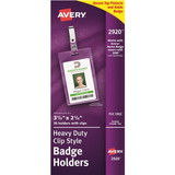 Avery Heavy-Duty Secure Top Clip-Style Badge Holders