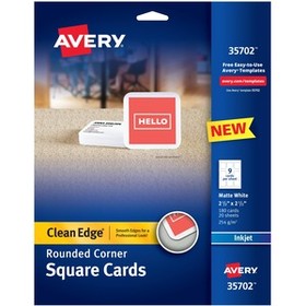 Avery&#174; Clean Edge Inkjet Printable Multipurpose Card - White