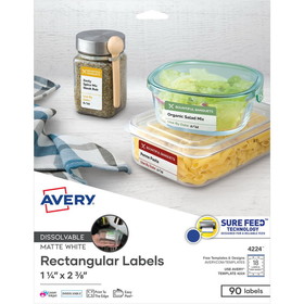 Avery Dissolvable Rectangle Labels, AVE4224