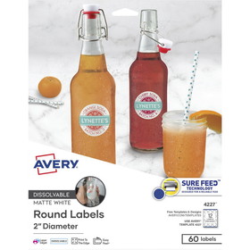 Avery Round Dissolvable Labels