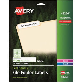 Avery EcoFriendly Multipurpose File Folder Label