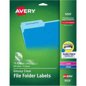 Avery Clear Top Tab Filing Labels