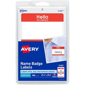 Avery Border Print/Write Hello Name Badges