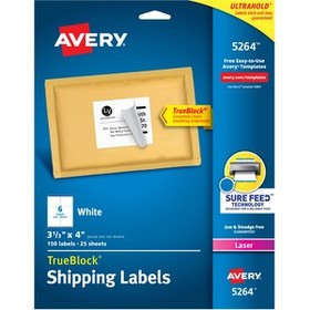 Avery Easy Peel White Shipping Labels
