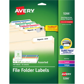 Avery TrueBlock File Folder Labels