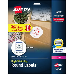 Avery Round High Visibility Labels
