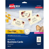 Avery Clean Edge Laser Business Card - Ivory