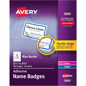 Avery Adhesive Name Badges, AVE5895