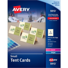 Avery Laser, Inkjet Tent Card - Ivory