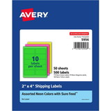 Avery High Visibility Neon Shipping Labels
