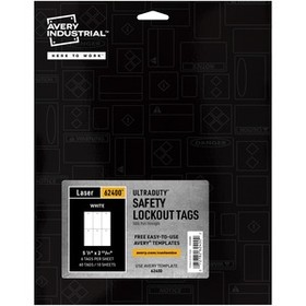 Avery AVE62400 UltraDuty Lock Out Tag Out Hang Tags