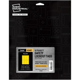 Avery AVE62402 UltraDuty Lock Out Tag Out Hang Tags