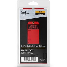 Avery&#174; Preprinted OUT OF SERVICE Red Service Tags