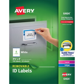 Avery Removable I.D. Laser/Inkjet Labels, AVE6464