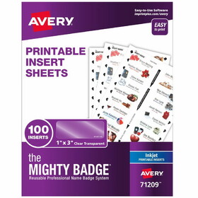 The Mighty Badge® Inkjet Laser/Inkjet Badge Insert - Clear