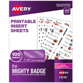 The Mighty Badge® Laser Laser/Inkjet Badge Insert - Clear