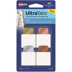 Avery UltraTabs Metallic Color 2-sided Mini Tabs