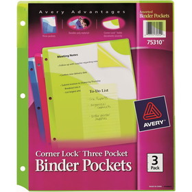 Avery Corner Lock Binder Pockets
