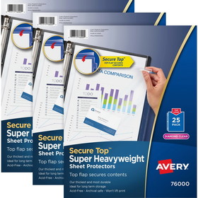 Avery Secure Top Sheet Protectors, AVE76000BD