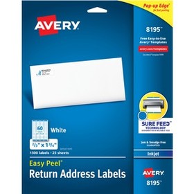 Avery&#174; Easy Peel Inkjet Return Address Labels