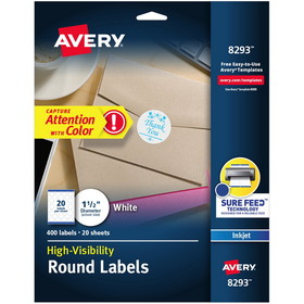 Avery High Visibility Round Labels