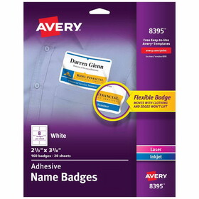 Avery Adhesive Name Badges, AVE8395