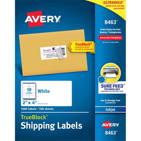 Avery TrueBlock Shipping Labels, AVE8463