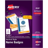 Avery Vertical Name Badges with Durable Plastic Holders and Lanyards