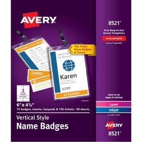 Avery® Vertical Name Badges & Tickets