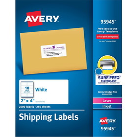 Avery Shipping Labels - Sure Feed Technology