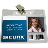 SICURIX Horizontal Badge Holder with Clip