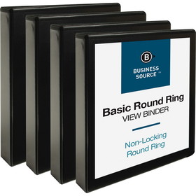 Business Source Round Ring View Binder, BSN09954BD