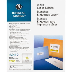 Business Source Bright White Premium-quality Address Labels, BSN26112