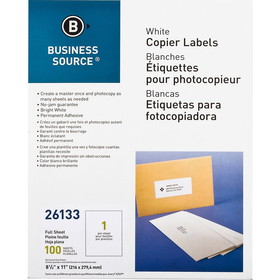 Business Source 8-1/2"x11" Copier Labels