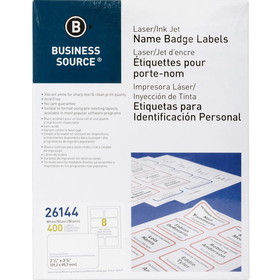 Business Source Laser/Inkjet Name Badge Labels