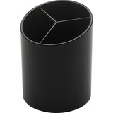 Business Source Large 3-Compartment Plastic Pencil Cup